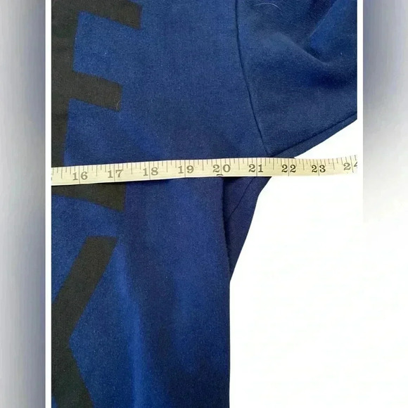 PINK Victoria’s Secret Blue Black Full Zip Oversized  Hoodie Size Small - Picture 2 of 5